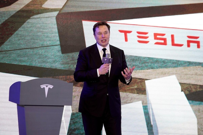 CEO Elon Musk trong một sự kiện của Tesla. Ảnh: Reuters