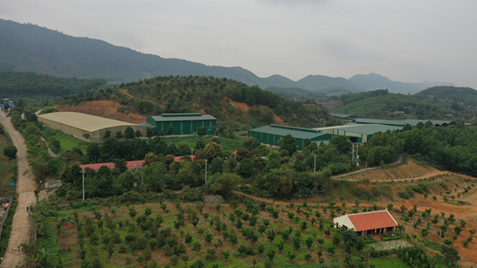 Trang trại sinh thái Trường Yên chụp từ trên cao. Ảnh: Ngọc Thành.