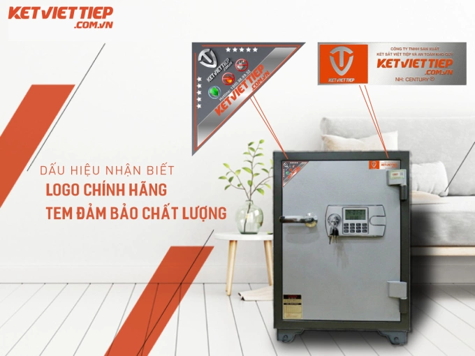 Thiết kế tem sắt và tem đảm bảo chất lượng mới của két sắt Việt Tiệp.