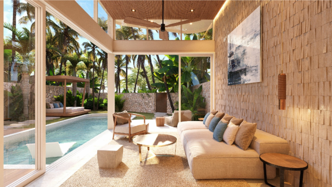 Wellness Beach Villas Charm Resort Long Hải sở hữu không gian kết nối thiên nhiên, thoáng đãng.