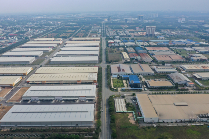 Khu công nghiệp Vsip (Bình Dương) nhìn từ trên cao, tháng 2/2022. Ảnh: Quỳnh Trần