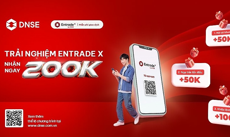 Nhà đầu tư nhận 200.000 đồng khi trải nghiệm Entrade X