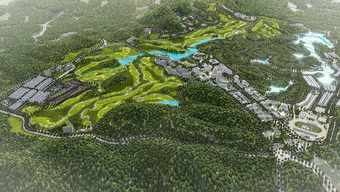 Phối cảnh tổng thể dự án Văn Lang Empire Golf Club. Ảnh: T&T Group