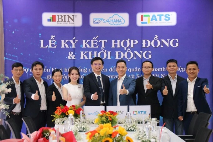 Tập đoàn BIN Corporation ký kết khởi động dự án áp dụng giải pháp SAP S/4HANA vào chuyển đổi số doanh nghiệp. Ảnh: BIN Corporation Group