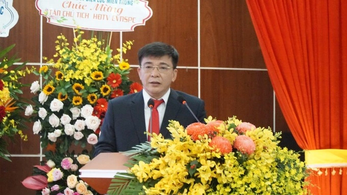 ông Lê Văn Trang - Chủ tịch Hội đồng thành viên EVNSPC phát biểu nhận nhiệm vụ.