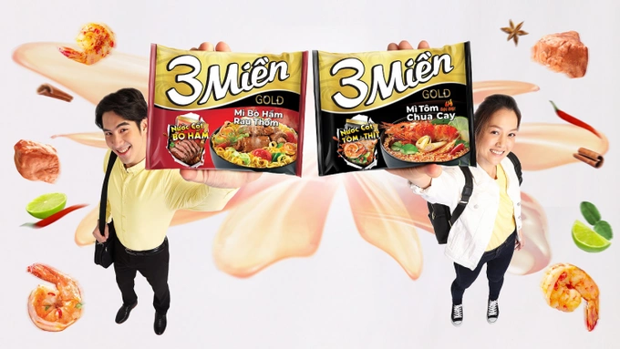 Mì 3 Miền với nước cốt đột phá được người tiêu dùng đánh giá cao.
