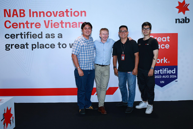 NAB Innovation Centre Vietnam được ghi nhận Nơi làm việc tốt nhất năm 2023. Ảnh: NAB Innovation Centre Vietnam