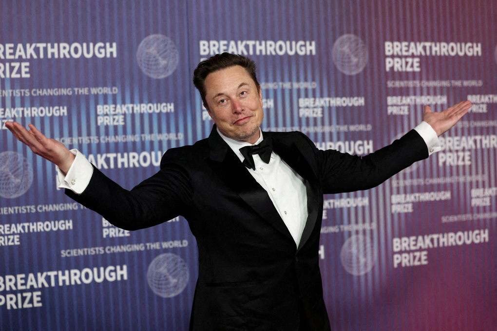Elon Musk có thêm 15 tỷ USD một ngày 1 Elon Musk tại một sự kiện ở Los Angeles, California (Mỹ) hồi tháng 4. Ảnh: Reuters