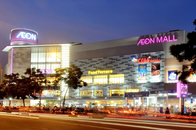 Bên ngoài trung tâm thương mại Aeon Mall Tân Phú (TP HCM). Ảnh: Aeon Mall Việt Nam