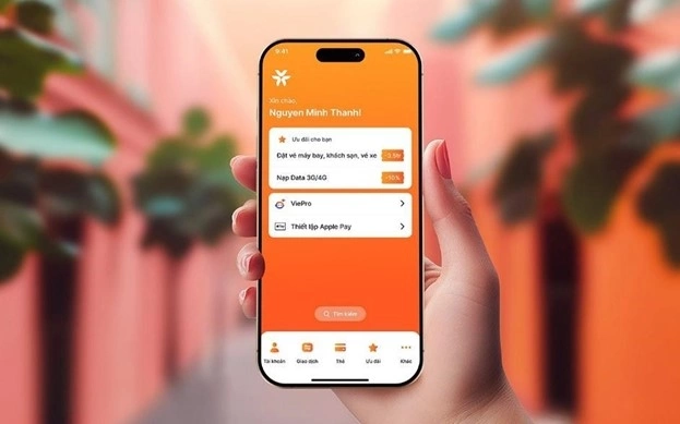 Trợ lý ảo ViePro trên ứng dụng ngân hàng số. Ảnh: VIB