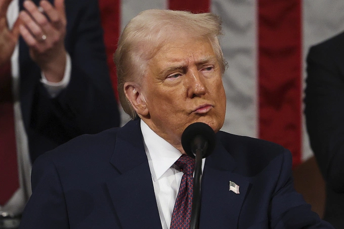 Tổng thống Mỹ Donald Trump tại Đồi Capitol ngày 4/3. Ảnh: AP