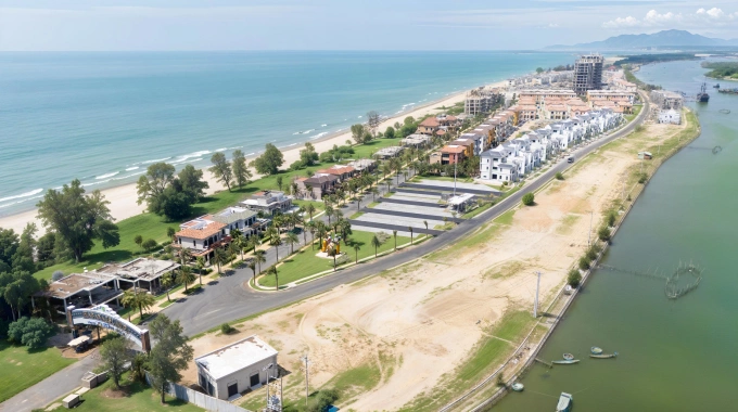 Phân kỳ Habana Island thuộc NovaWorld Ho Tram, nhìn từ trên cao. Ảnh: NVL