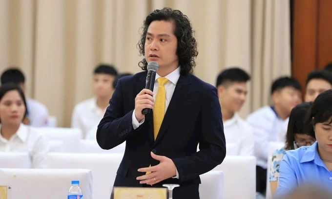 Ông Lưu Danh Đức, Phó Tổng giám đốc LPBank, phát biểu tại diễn đàn ngày 16/7. Ảnh: BTC.