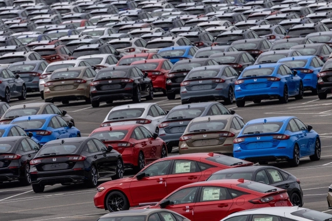 Xe hơi Nhật Bản tại cảng Richmond (California, Mỹ). Ảnh: Reuters
