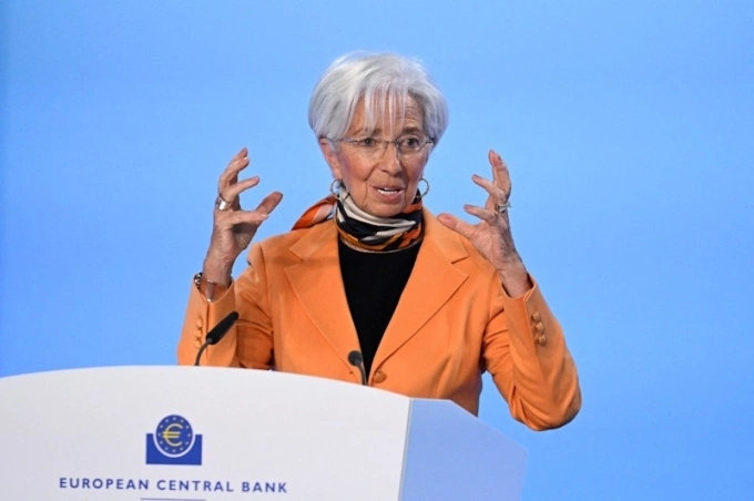 Chủ tịch ECB Christine Lagarde tại Frankfurt (Đức), ngày 6/3. Ảnh: Reuters