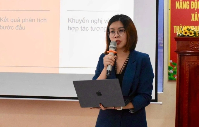Bà Trang Nguyễn, Giám đốc Chương trình và Hợp tác quốc tế Climateworks Centre tại hội thảo ngày 29/7. Ảnh: BTC