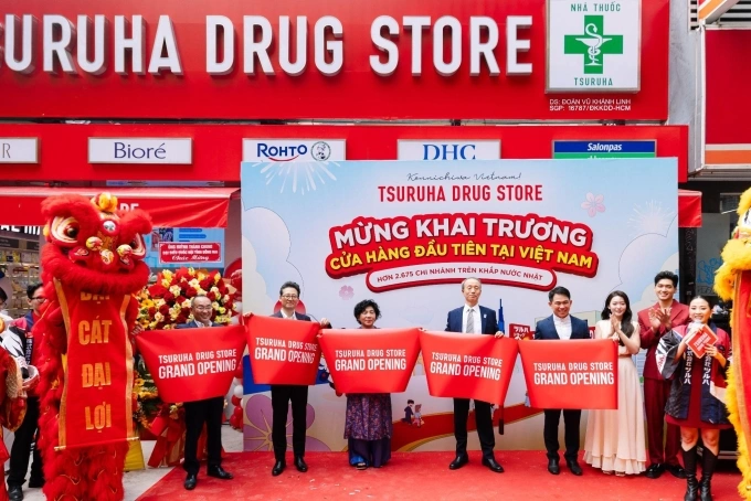 Tsuruha khai trương cửa hàng đầu tiên tại Việt Nam, tại số 43 Lý Tự Trọng, phường Sài Gòn, TP HCM. Ảnh: Tsuruha Việt Nam