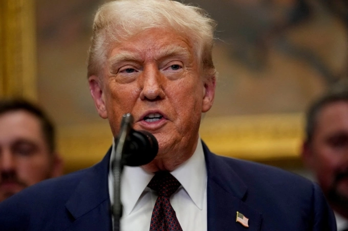Tổng thống Mỹ Donald Trump phát biểu tại Nhà Trắng ngày 31/7. Ảnh: Reuters