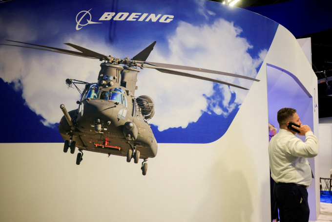 Bên ngoài gian triển lãm của Boeing tại một sự kiện ở Florida tháng 5/2024. Ảnh: Reuters