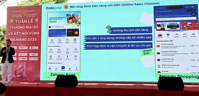 Ông Nguyễn Trọng Tuấn Anh giới thiệu về cửa hàng số trên Zalopay. Ảnh: Zalopay