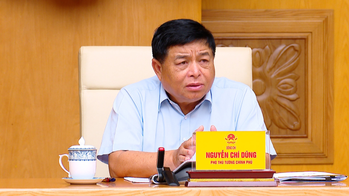 Phó thủ tướng Nguyễn Chí Dũng phát biểu tại cuộc họp Ban chỉ đạp về phát triển kinh tế Nhà nước, ngày 6/8. Ảnh: VGP