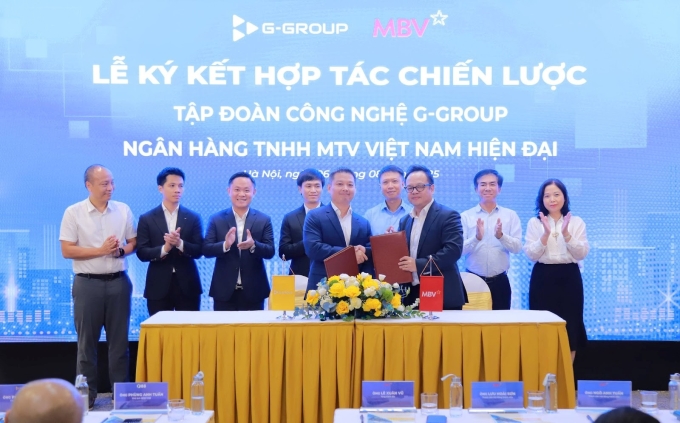 Đại diện G-Group và MBV tại lễ ký hợp tác chiến lược. Ảnh: G-Group