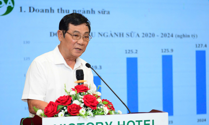 PSG TS Trần Quang Trung - Chủ tịch Hiệp hội Sữa Việt Nam. Ảnh: Linh Đan