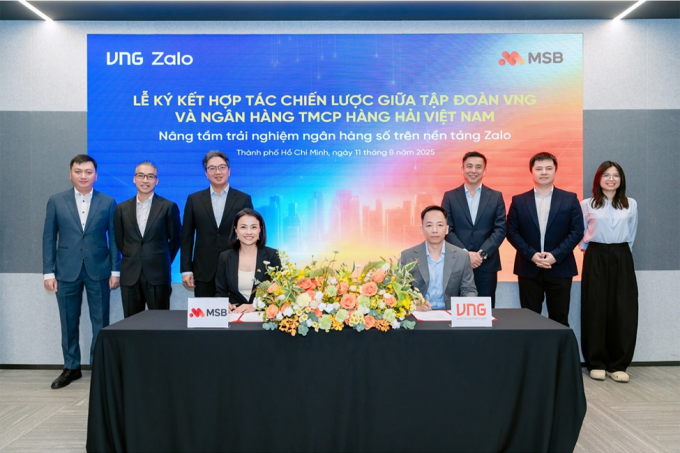 MSB ký hợp tác cùng tập đoàn VNG. Ảnh: MSB