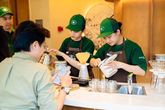 Khu vực trải nghiệm các dòng trà thượng hạng. Ảnh: Phúc Long