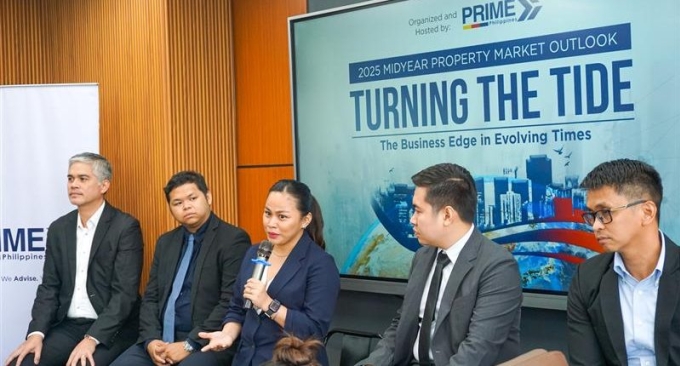 Các lãnh đạo PRIME Philippines trong buổi họp báo về triển vọng thị trường bất động sản ngày 7/8. Ảnh: PRIME Philippines.