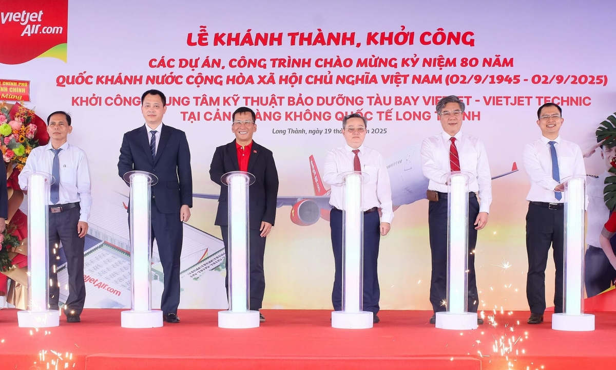 Vietjet khởi công khu bảo dưỡng 1.700 tỷ tại sân bay Long Thành