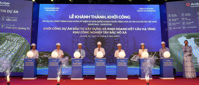 Lễ khởi công khu công nghiệp Tây Bắc Hồ Xá. Ảnh: Amber Industrial Parks