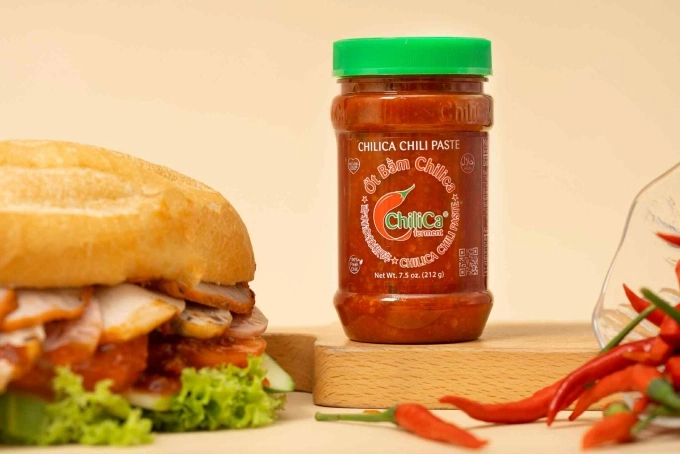 Sản phẩm ớt bằm mang thương hiệu Chilica. Ảnh: NVCC