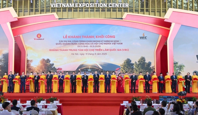 Trung tâm Hội chợ Triển lãm Quốc gia do Vingroup đầu tư vừa khánh thành ngày 19/8. Ảnh: Vingroup