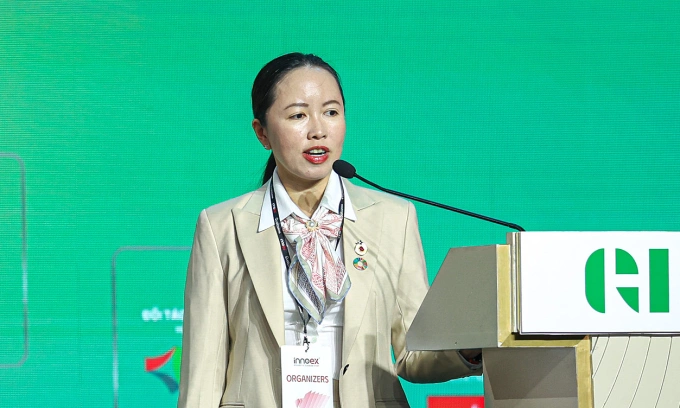 Bà Trần Phương Ngọc Thảo phát biểu tại sự kiện. Ảnh ban tổ chức