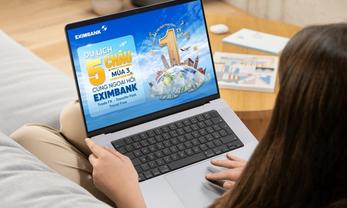 Chương trình Du lịch 5 châu cùng ngoại hối. Ảnh: Eximbank