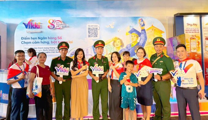 Gian hàng Vikki tại triển lãm thành tựu đất nước 80 năm đang diễn ra ở Đông An, Hà Nội. Ảnh: An Lê