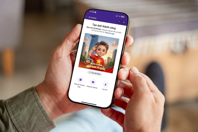 Nutifood GrowPLUS+ đồng hành bộ AI Avatar chibi trên Zalo. Ảnh: Zalo