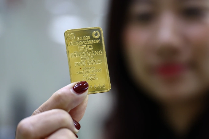 Vàng miếng tại trụ sở SJC ở quận 3, tháng 3/2025. Ảnh: Quỳnh Trần