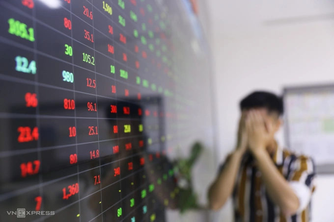 Bảng điện tại trụ sở một công ty chứng khoán ở TP HCM. Ảnh: Quỳnh Trần