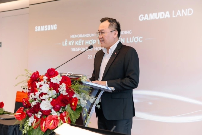 Ông Angus Liew, Chủ tịch Hội đồng thành viên Gamuda Land Việt Nam phát biểu tại sự kiện. Ảnh: Gamuda Land