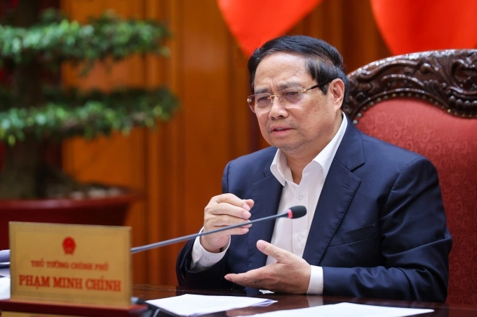 Thủ tướng Phạm Minh Chính phát biểu tại cuộc họp về điều hành kinh tế vĩ mô, ngày 12/9. Ảnh: VGP