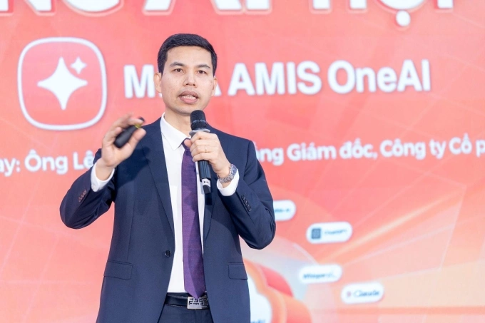 Ông Lê Hồng Quang, Tổng Giám đốc MISA phát biểu tại lễ công bố và ra mắt. Ảnh: Misa