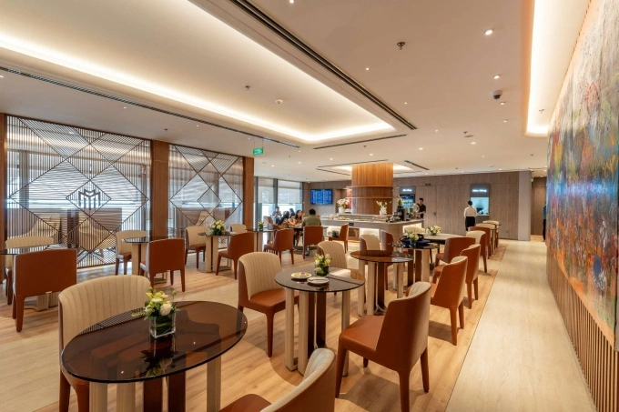 Phòng chờ sân bay Techcombank Private Lounge - đặc quyền cao cấp dành cho lãnh đạo doanh nghiệp là hội viên Techcombank Priority. Ảnh: Techcombank