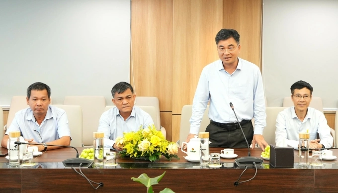 Chủ tịch Hội đồng quản trị PVCFC Trần Ngọc Nguyên chia sẻ tại sự kiện. Ảnh: PVCFC