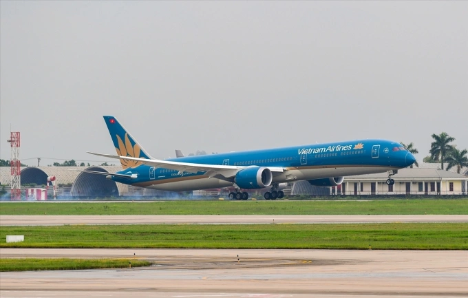 Một tàu bay thân rộng Boeing 787-10 của Vietnam Airlines. Ảnh: VNA
