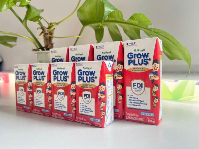 Bao bì mới của Nutifood GrowPLUS+ Suy Dinh Dưỡng (Đỏ) được thiết kế hiện đại hơn. Ảnh: Nutifood