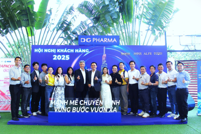Hội nghị khách hàng năm 2025 với chủ đề Mạnh mẽ chuyển mình - vững bước vươn xa, DHG Pharma mong muốn mang lại thịnh vượng cho khách hàng và xã hội. Ảnh: DHG Pharma