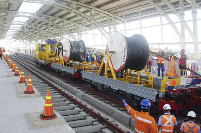 Cáp do doanh nghiệp sản xuất hiện diện tại công trình Metro Suối Tiên - Bến Thành. Ảnh: Cadivi