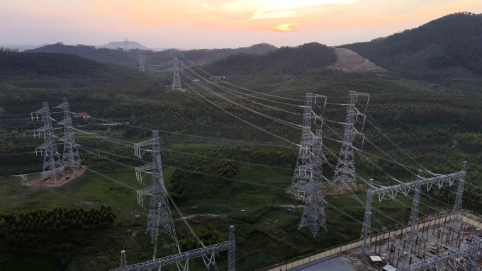 Dự án đường dây 500 kV Lào Cai - Vĩnh Yên. Ảnh: EVN
